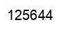 Number 125644 black image
