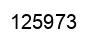 Number 125973 black image