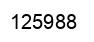 Number 125988 black image