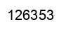 Number 126353 black image