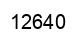 Number 12640 black image