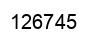 Number 126745 black image