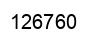 Number 126760 black image