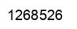 Number 1268526 black image