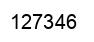 Number 127346 black image