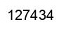 Number 127434 black image
