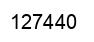 Number 127440 black image