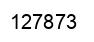 Number 127873 black image