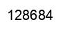 Number 128684 black image