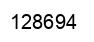 Número 128694 imagen negro