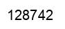 Number 128742 black image