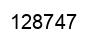 Number 128747 black image