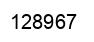 Number 128967 black image