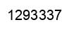 Number 1293337 black image