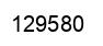 Number 129580 black image