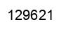 Number 129621 black image