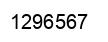 Number 1296567 black image
