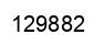 Number 129882 black image