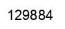 Number 129884 black image