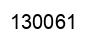 Number 130061 black image