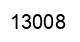 Number 13008 black image
