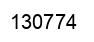Number 130774 black image