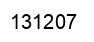 Number 131207 black image