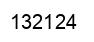 Number 132124 black image