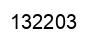 Number 132203 black image