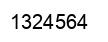 Number 1324564 black image