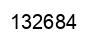 Number 132684 black image
