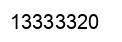 Number 13333320 black image