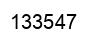 Number 133547 black image