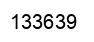 Number 133639 black image
