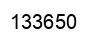 Number 133650 black image