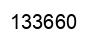 Number 133660 black image