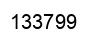 Number 133799 black image