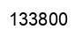 Number 133800 black image