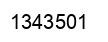 Number 1343501 black image