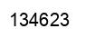 Number 134623 black image