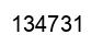 Number 134731 black image
