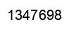 Number 1347698 black image