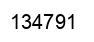 Number 134791 black image