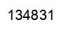 Number 134831 black image