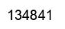 Number 134841 black image