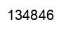 Number 134846 black image