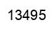 Number 13495 black image