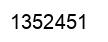 Number 1352451 black image