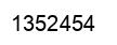 Number 1352454 black image