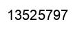 Number 13525797 black image